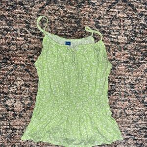 Old Navy Light Green Floral Camisole